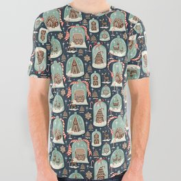 Gingerbread Village All Over Graphic Tee