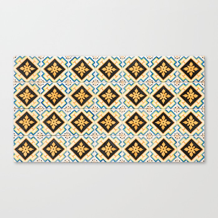 Vintage azulejos, traditional Portuguese tiles Canvas Print