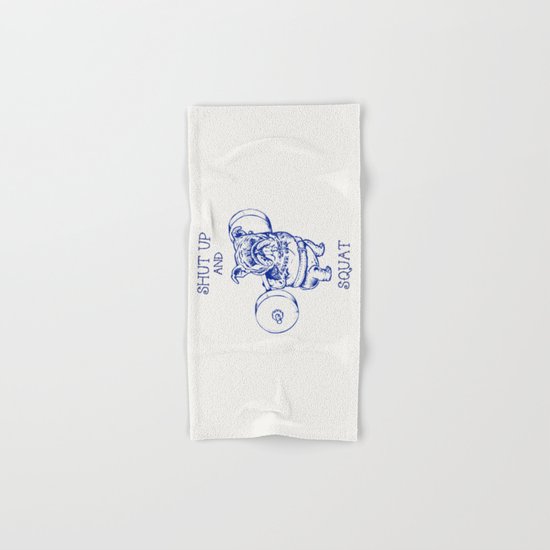English Bulldog Squat Hand & Bath Towel