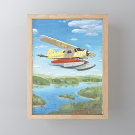 dehavilland beaver dhc-2 float plane Framed Mini Art Print