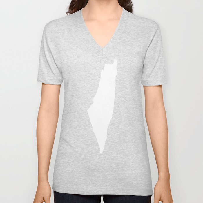 Israel map V Neck T Shirt