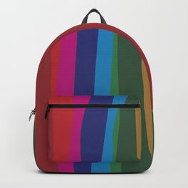 Between the Color Lines Backpack | Abstract, Digital, Rainbow, Vector, Graphicdesign, Comic, Stencil, Pattern, Lines, Concept 