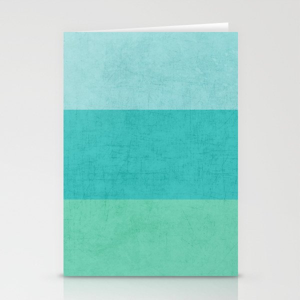 three stripes - teal Stationery Cards