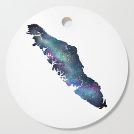 Vancouver Island - Watercolor Galaxy Cutting Board