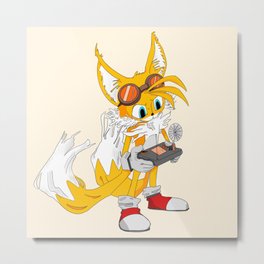 Miles "Tails" Prower Metal Print | Videogame, Fox, Tails, Hedgehog, Sonic, Game, Fanart, Twin, Drawing, Digitalart 