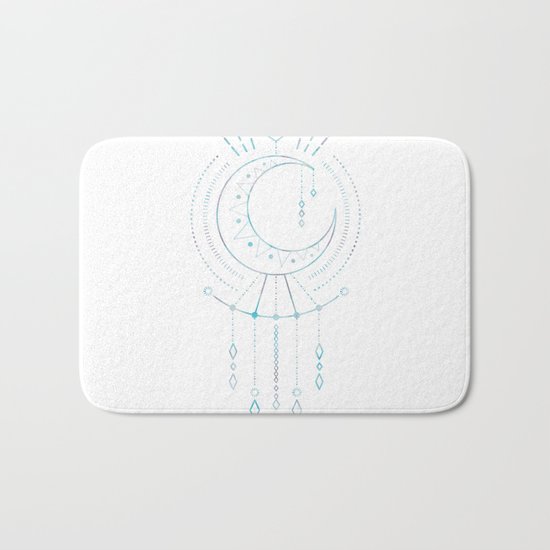 Mandala Crescent Moon Bath Mat