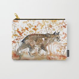 Bobcat watercolor art Carry-All Pouch