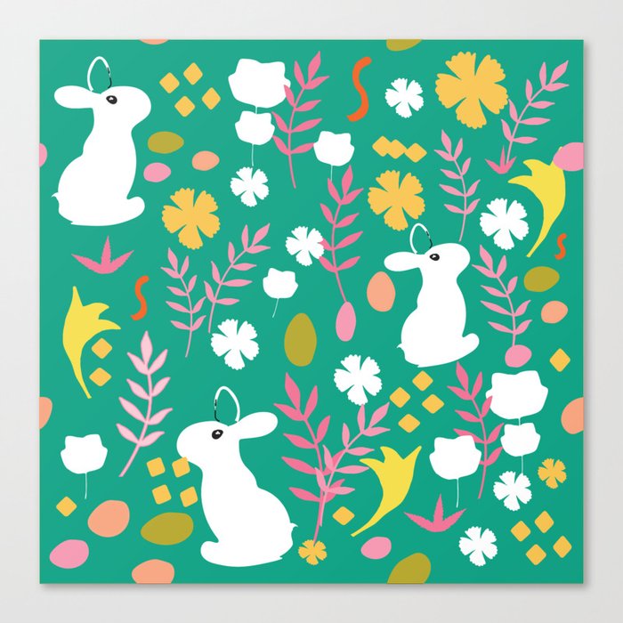 Festive Bunny Canvas Print