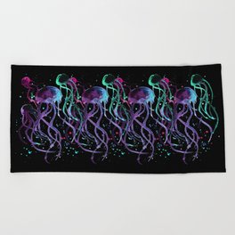 Dark Side Jellyfish Beach Towel