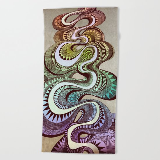 Pretty lady ain't got no friend 'till Candyman comes around again Beach Towel