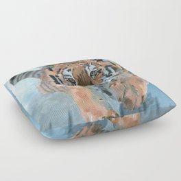 Snow tiger Floor Pillow