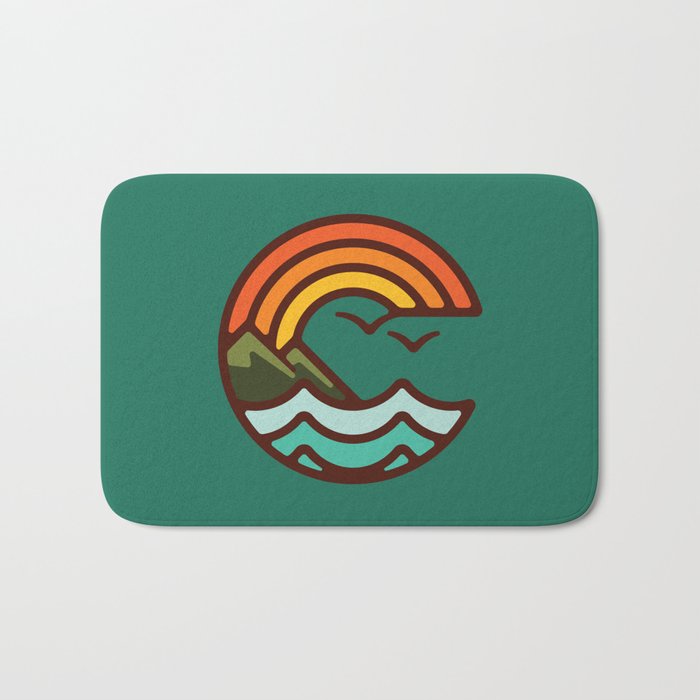 C for Coastal Bath Mat