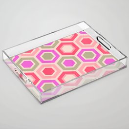 Geometric Honeycomb Pattern 3 Acrylic Tray