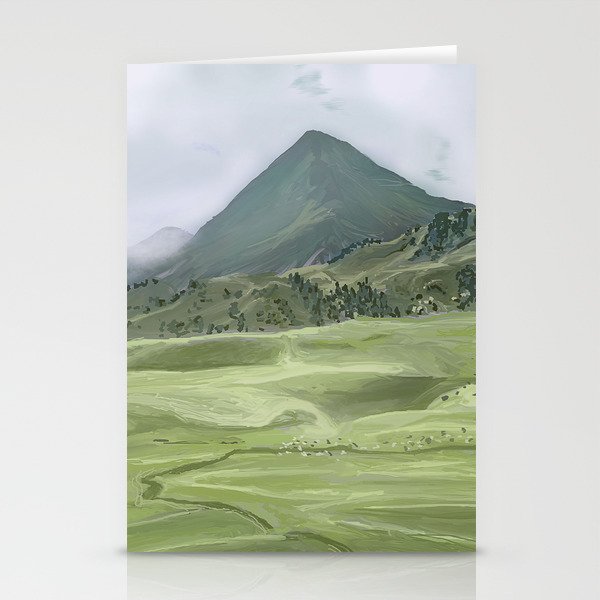 Pastoral Green Stationery Cards