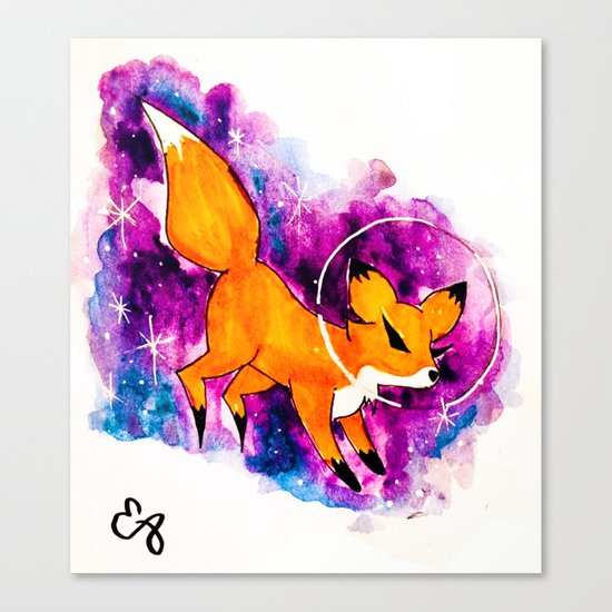 Fox in Space Ver. 5 Canvas Print
