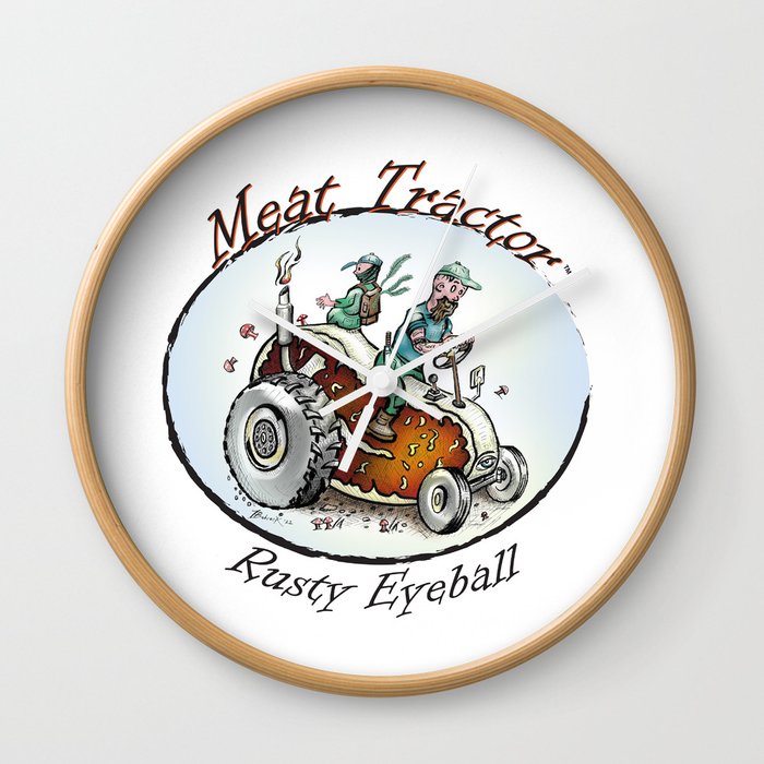 Meat Tractor Color Edition Wall Clock