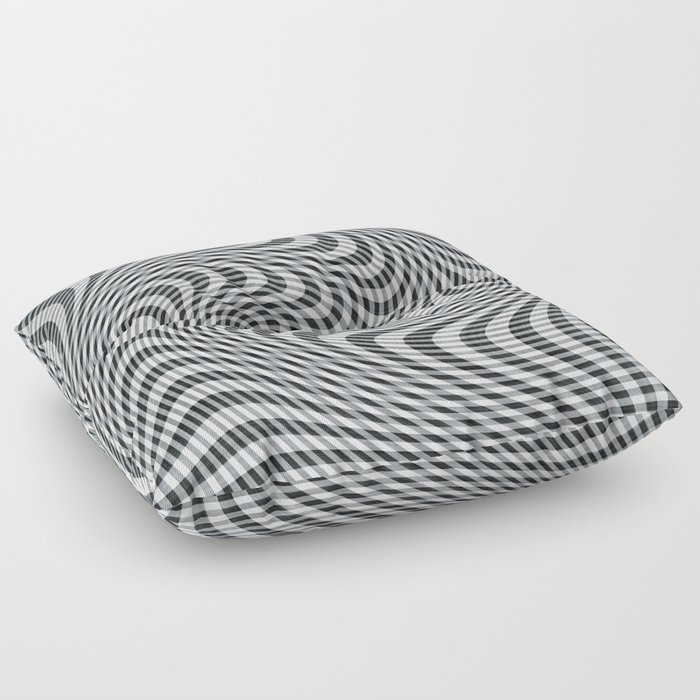 Black and white optical illusion 2 Floor Pillow