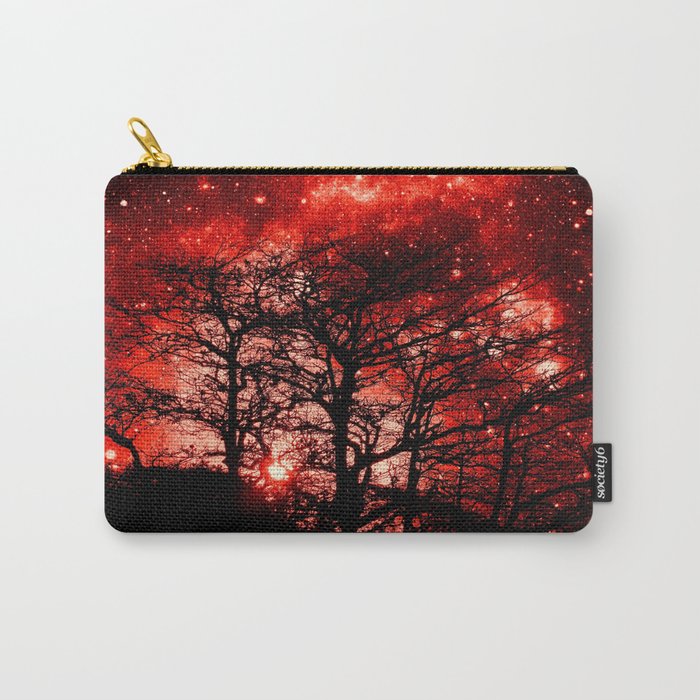 black trees red space Carry-All Pouch
