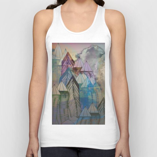 Triangular Endings on the Top Above the Clouds / Urban 04-11-16 Unisex Tank Top