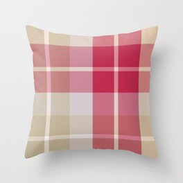 Viva Magenta Plaid - 2023 Color of the Year Throw Pillow