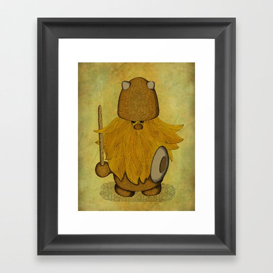 Hirsute Viking Homunculus Framed Art Print