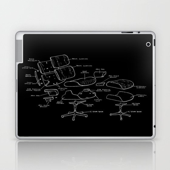 Eames Lounge Chair Diagram Laptop & iPad Skin