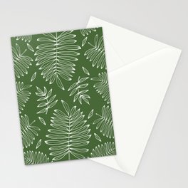Tropical leaf pattern Stationery Cards
