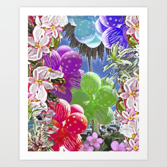 BALLOON LOVE: Tropical Pop Art Print