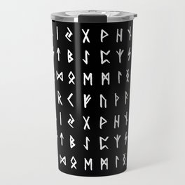 Nordic Runes // Black Travel Mug