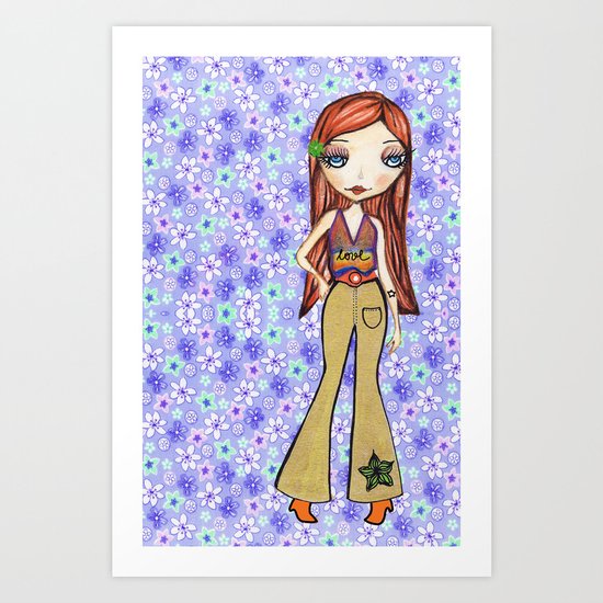 Hippie Heart Art Print