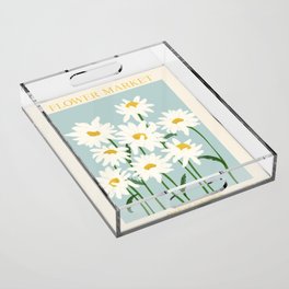 Flower Market - Oxeye daisies Acrylic Tray