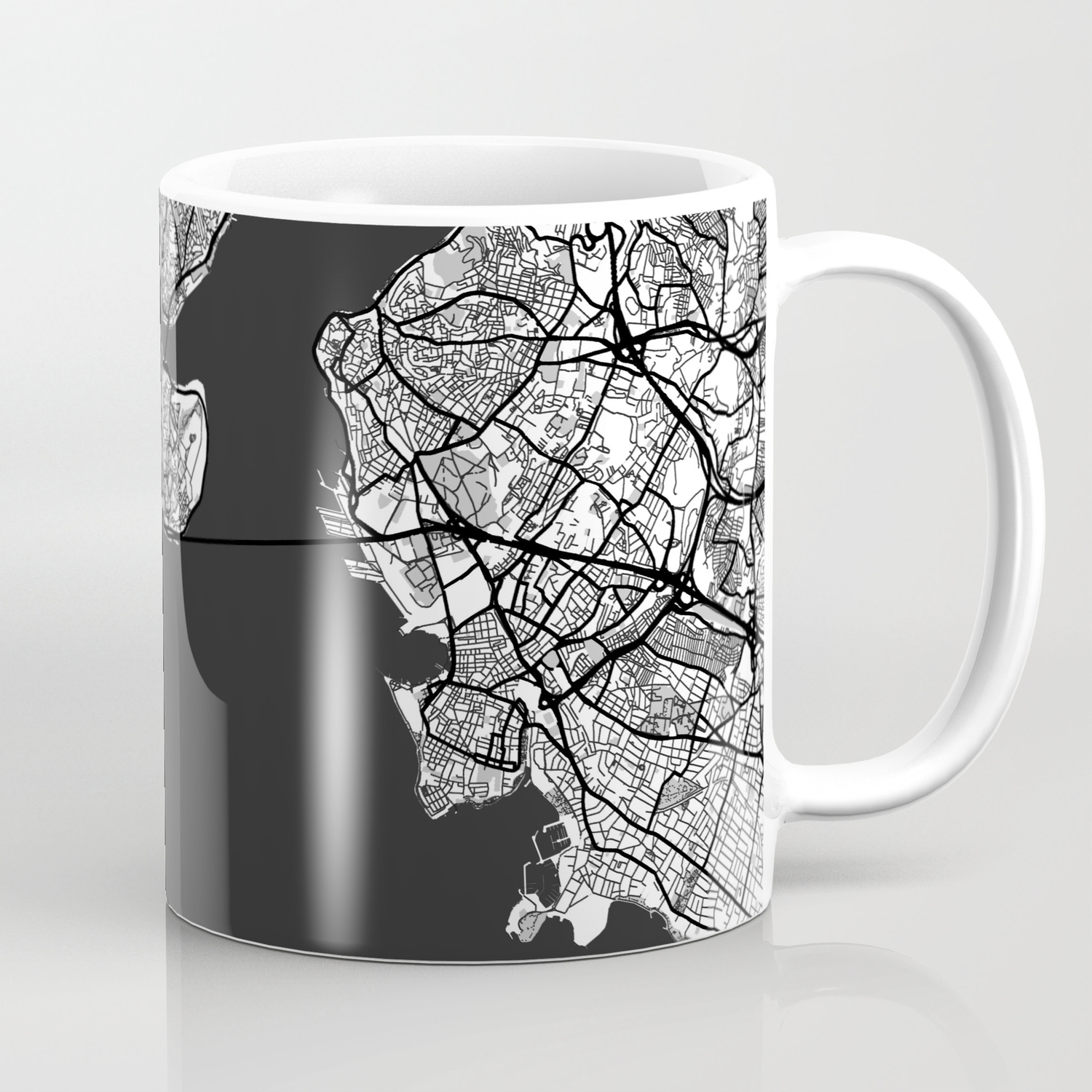 Istanbul Map Gray Coffee Mug By Hubertroguski Society6