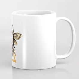 Steampunk Bee Coffee Mug | Graphicdesign, Retro, Typography, Digital, Illustration, Vintage, Gears, Graphite, Honey, Abstract 