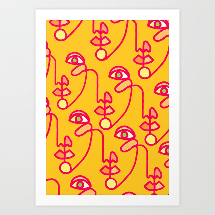 Multi Faced Pink Lemonade Art Print