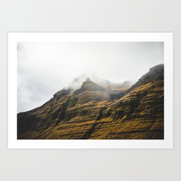 Mountains of Iceland. || Moody Shots. || Misty weather. || MadaraTravels Art Print