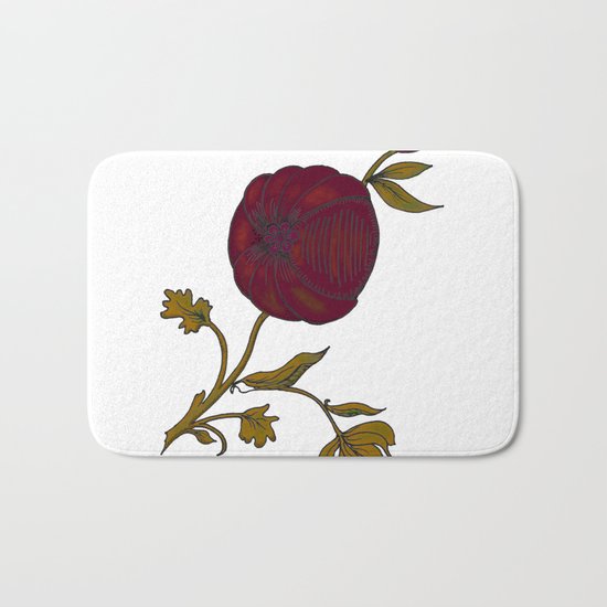 simple decorative pomegranate Bath Mat