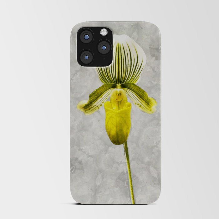 Yellow Lady - Yellow and Gray Floral Botanical Art iPhone Card Case