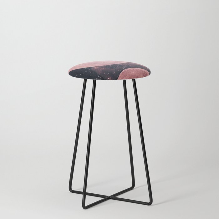 Pink Moon Phases Counter Stool