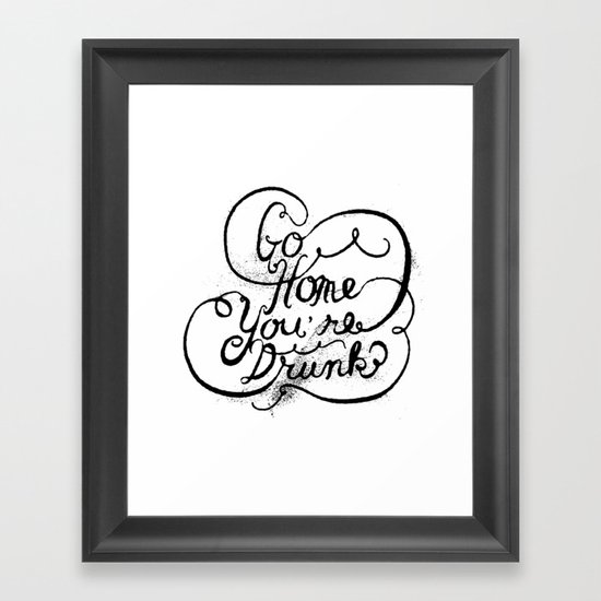 GO HOME Framed Art Print