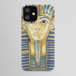 King Tut Colored Pencil Travel Art, Ancient Egypt  iPhone Case