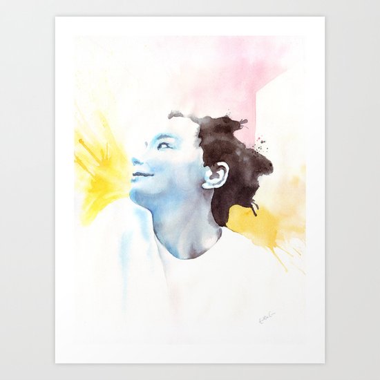 Splash Bjork Art Print