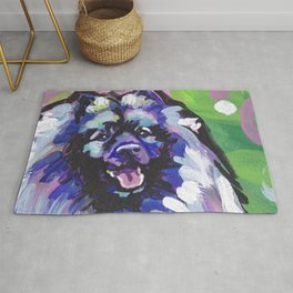 fun KEESHOND bright colorful Pop Art painting by Lea Rug