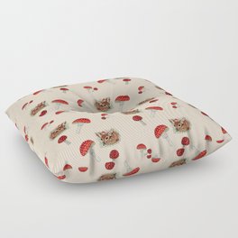 Fawn and Toadstools Pattern Floor Pillow