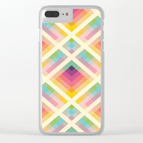 Retro Rainbow Clear iPhone Case