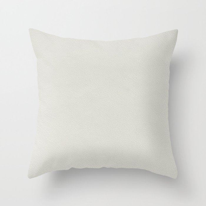 White leather texture Throw Pillow