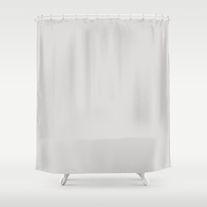 Light Grey Solid Plain Color Silver Gray Shower Curtain