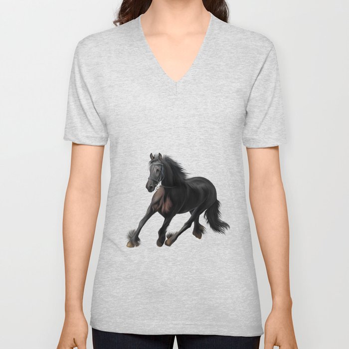 Drawing horse V Neck T Shirt