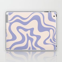 Liquid Swirl Retro Abstract Pattern 4 in Light Periwinkle Purple Laptop Skin