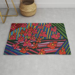 Abstract Flower Cluster Area & Throw Rug