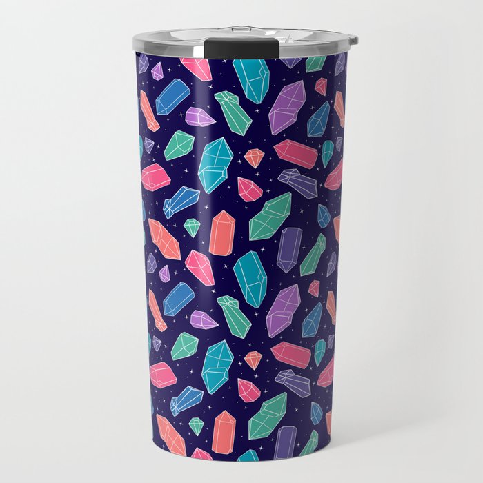 Multicoloured crystals Travel Mug